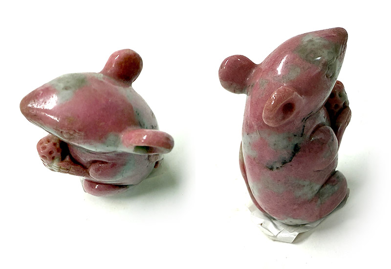 玫瑰石動物擺件(大)-鼠